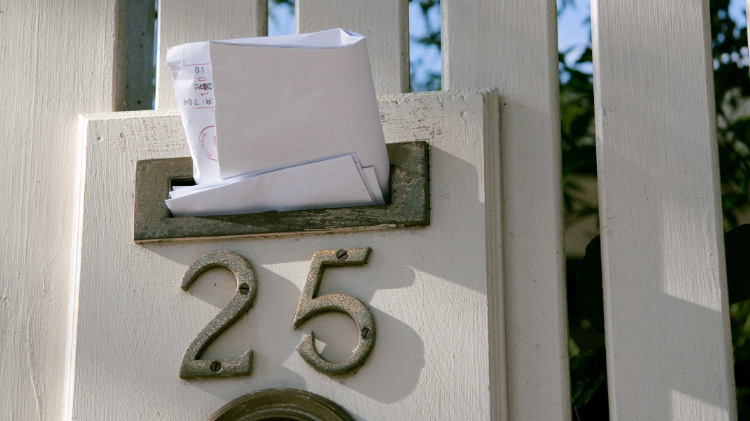 Mailbox with letters